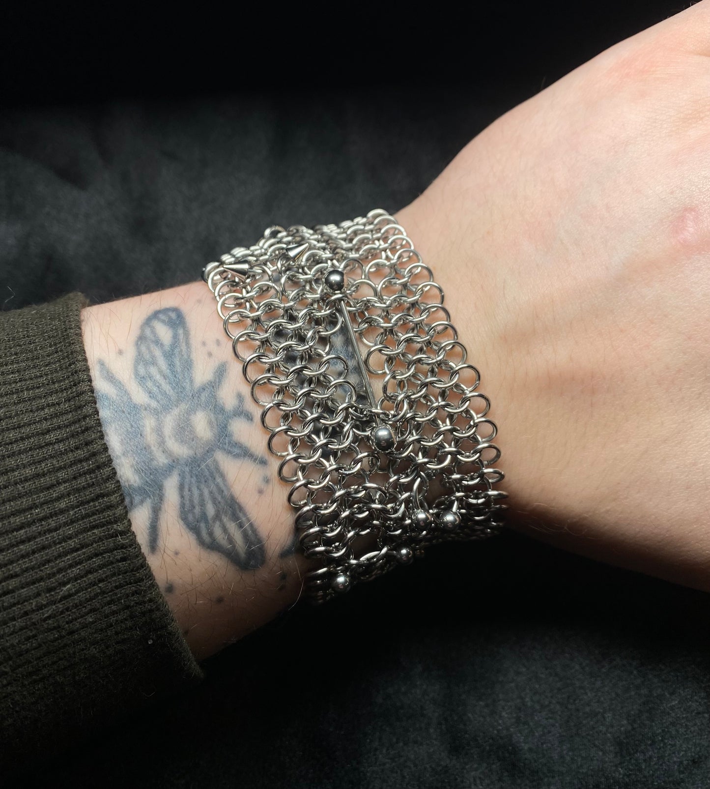 Distressed cuff bracelet