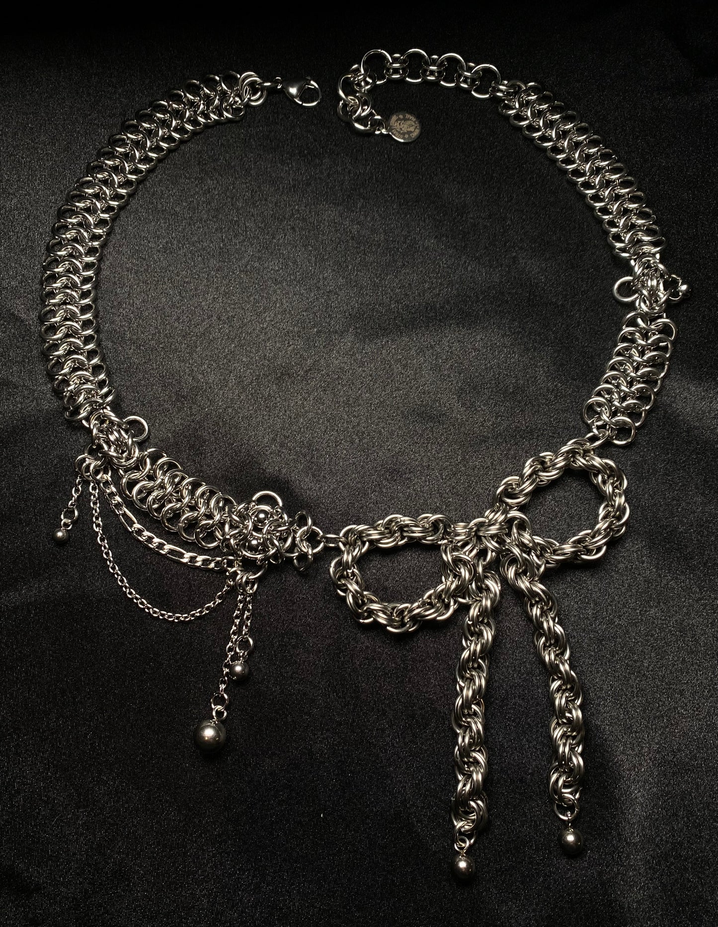 Ribbon wrapped necklace