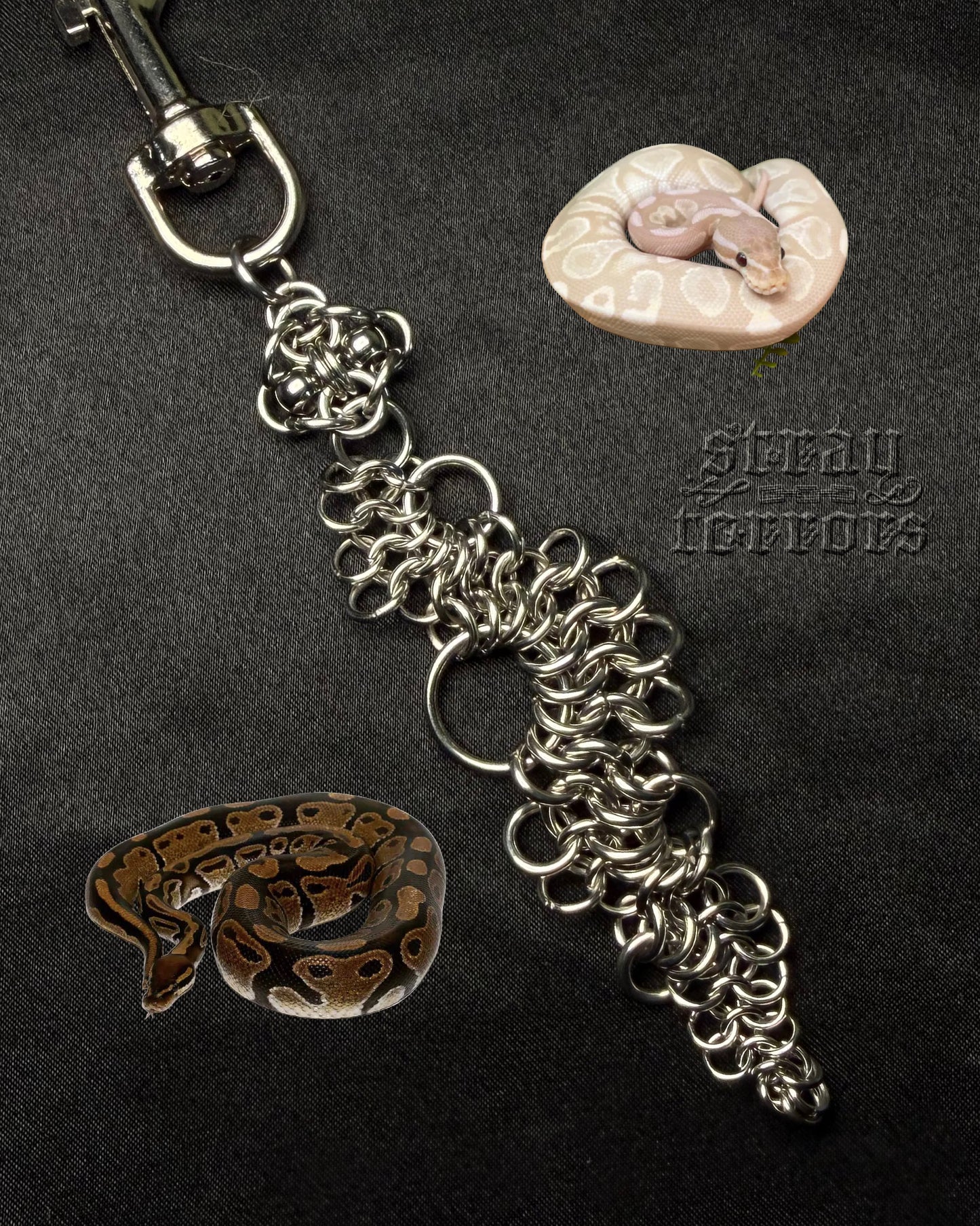 Ball python critter keychain