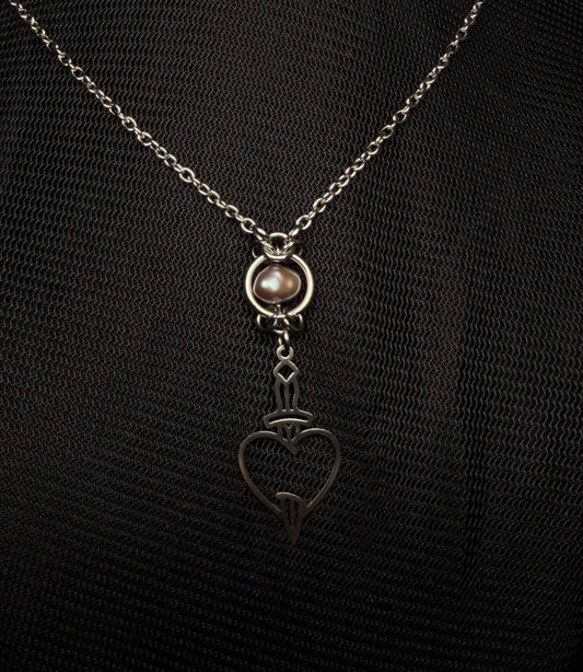 Pierced heart necklace