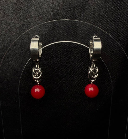 Cranberry earrings